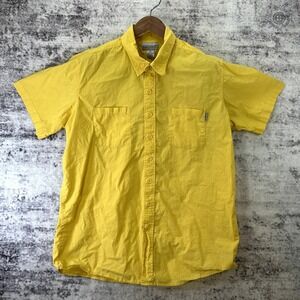 Vintage‎ Carhartt Short Sleeve Yellow Button Shirt - Men's XLT